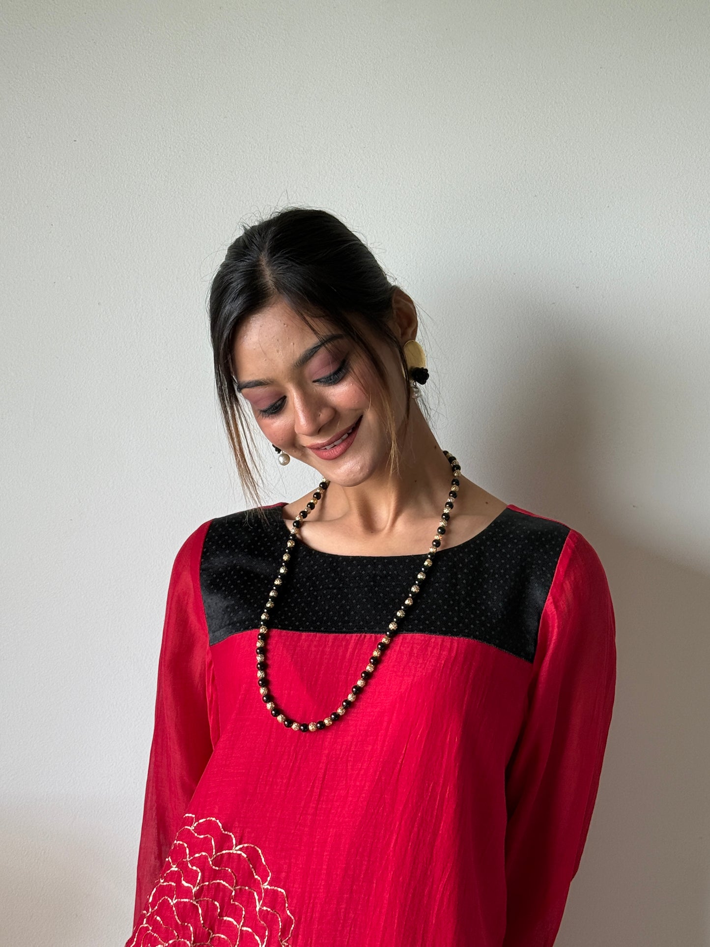 Elegant Draped Ensemble — Softly Structured