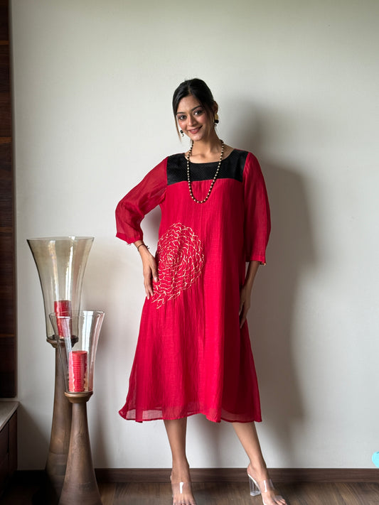 Elegant Draped Ensemble — Softly Structured