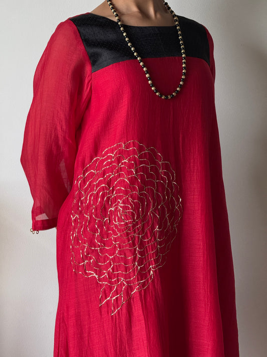 Elegant Draped Ensemble — Softly Structured