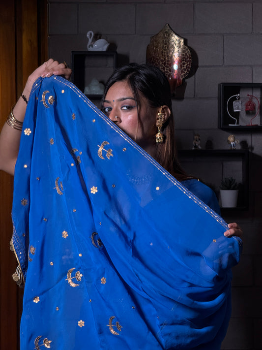 Evening Poise Saree — Modern Drape