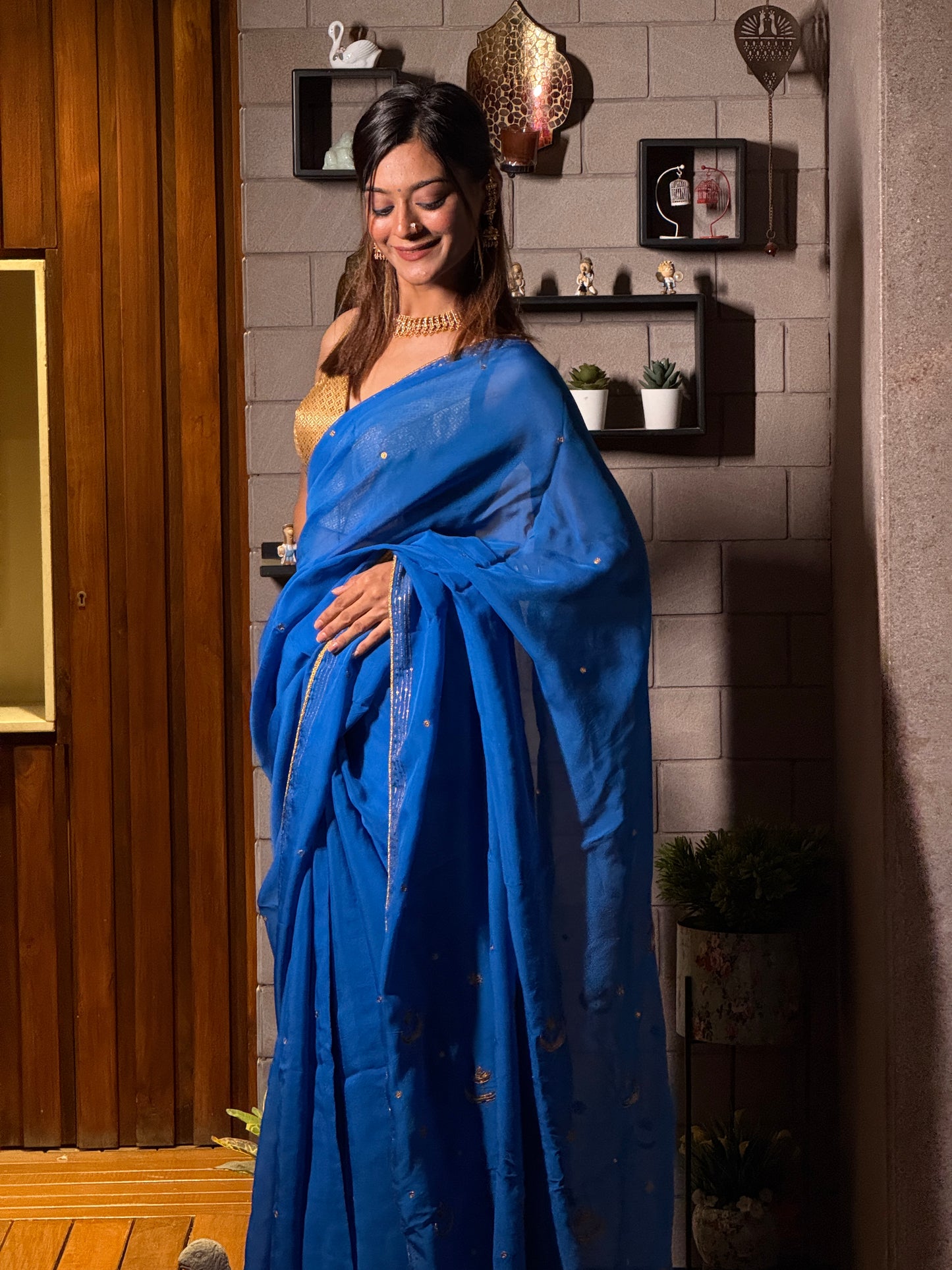Evening Poise Saree — Modern Drape